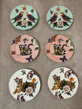 Anthropologie Nathalie Lete Titania dessert set of 6 plates